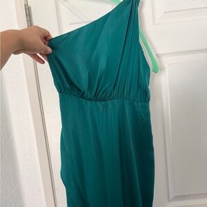 Beginning Boutique Teal Asymmetrical Dress